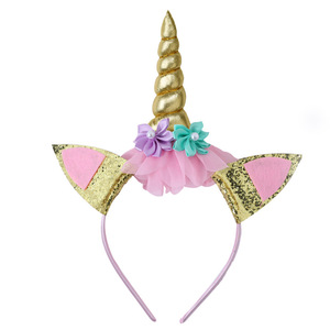 Accessoires de cheveux licorne bandeaux bandeau pour enfants accessoires Photo mignons fille fête décorer bandeaux floraux - Product Image 6
