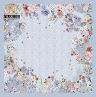 SHENGMO Foulard Hijab Carré en Coton Haute Transparence Découpé au Laser 110*110 Impression Numérique Vente en Gros Usine Design Personnalisé Banada