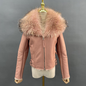 <span class=keywords><strong>Blouson</strong></span> Double Face noir en cuir véritable pour <span class=keywords><strong>femme</strong></span>, Design de qualité supérieure, en peau de <span class=keywords><strong>mouton</strong></span>, <span class=keywords><strong>aviateur</strong></span>, vente en gros, - Product Image 6