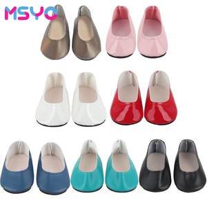 MSYO Venda Quente Sapatos Rasos com Padrão Liso e Múltiplas Opções de Cores para Bonecas Americanas de 18 Polegadas - Product Image 1