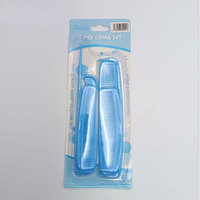 Ensemble de peignes à cheveux en plastique portables multicolores, kit de coiffure pour salon et maison, emballage sous blister