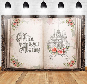 Sfondo floreale di libri di fiabe una volta antico castello sfondo principessa vecchia carta da parati libro magico di apertura - Product Image 2