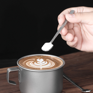 โรเวอร์ คาเมล มินิ ช้อนคนกาแฟ ช้อนขนมหวานไทเทเนียม ช้อนตักอาหารแบบแข็ง ทนทานต่อการเกิดสนิม ด้ามยาว ขนาด 4/5 นิ้ว - Product Image 2