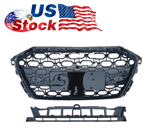 กระจังหน้าสไตล์ RS3กระจังหน้าตะแกรงตาข่ายรังผึ้งสีดำมันวาวสำหรับรถ <span class=keywords><strong>Audi</strong></span> <span class=keywords><strong>A3</strong></span> S3 8Y 2020 2021 <span class=keywords><strong>2022</strong></span> 2023 2024 - Product Image 2