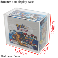 Boîtier de Présentation Coulissant en Acrylique pour Cartes Pokémon et Boosters ETB Elite Trainer Box avec Couvercle