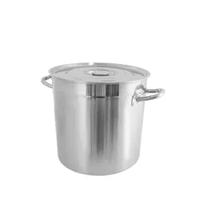 OEM Kitchenwares 30-80cm Large Industrial Collapsible Cooking Pots Cookware Soup Stainless Steel Stock Pot Set