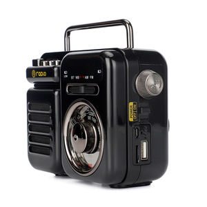Radio rétro Vofull, haut-parleur sans fil vintage en noyer, radio FM avec Bluetooth 5.1 intégré, lecteur de carte TF, entrée AUX, horloge, alarme, éclairage LED - Product Image 2