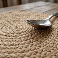 Tapis de table bohème en corde de chanvre naturelle, écologique, antidérapant, résistant à la chaleur, durable, décoration de la maison, service alimentaire