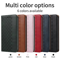 Casing Kulit Magnetik, Pelindung Penutup untuk Xiaomi 12 Pro 11Lite 11T 10pro PocoX3 M3 Berdiri Coque Flip Dompet Funda