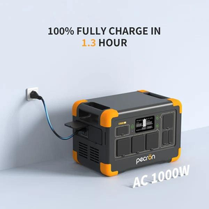 PECRON E1000LFP 1800W Pure Sine Wave MPPT Rechargeable Portable Power Station Flashlight Remote Control Car Charging Camping - Product Image 3