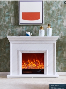 Chimenea Eléctrica de Estilo Antiguo Moderno Rústico de Roble, Repisa para Chimenea, Soporte para TV, para Apartamentos, Hoteles, Interiores - Product Image 2