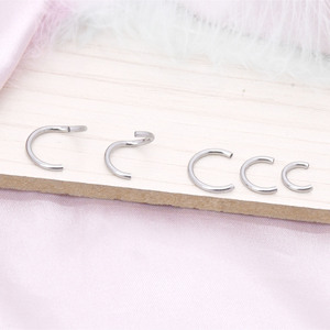 Stainless Steel U Shape Piercing Jewelry 303 Grade <b>Hook</b> Nose Ring Lip Stud Daily Wear Accessories - Product Image 3