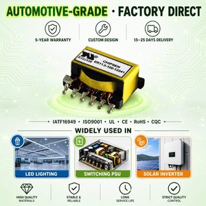 Transformador de Potencia de Alta Frecuencia Serie ER Personalizado, Transformador Reductor de Voltaje PV 120V a 24V, Transformador SMD - Product Image 4