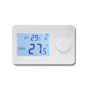 Weekly Programmable Wall Mounted Gas Boiler RF Wireless LCD Display Room Thermostat