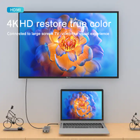 Tipo C 13-en-1 4K30HZ Gigabit Ethernet Adaptador VGA Aleación de aluminio Carga inalámbrica USB 3,0 SD TF Multidock Docking Station