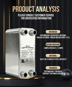 เครื่องแลกเปลี่ยนความร้อนแบบแผ่น RIYI ผลิตตามสั่ง ทำจากสแตนเลส 316L/ไทเทเนียม ทนการกัดกร่อน ใช้สำหรับระบายความร้อนด้วยน้ำทะเล เหมาะสำหรับใช้ในเรือ (<span class=keywords><strong>PHE</strong></span>) - Product Image 5
