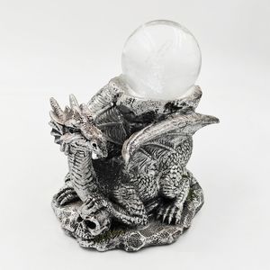 Adorno de escultura de dragón mágico personalizado hogar escritorio resina artesanía creativa Dragón Volador bola de cristal Base Animal - Product Image 6