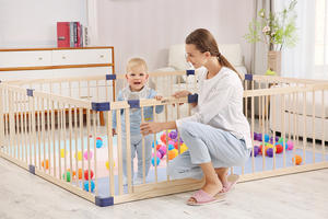 โรงงานจอลลี่เบบี้จีน <span class=keywords><strong>ราคา</strong></span>โรงงานโดยตรง จำหน่ายคอกกั้นเด็กแบบไม้ พับได้ สำหรับใช้ภายในอาคาร - Product Image 5