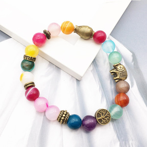 Accessori per Gioielli Fai-da-Te, Perline Distanziatrici Vintage in Lega da 8mm con Albero della Vita per Creazione di Gioielli - Product Image 6