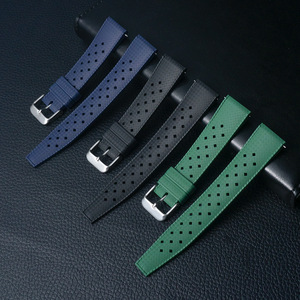 Bracelets de montre en caoutchouc fluoré FKM Premium Racing Rally 20 mm 22 mm, <span class=keywords><strong>bracelet</strong></span> de plongée, étanche, Tropic, à libération rapide - Product Image 4