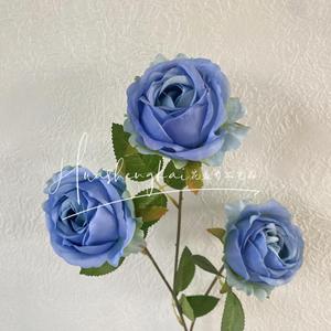 Silk Rose <b>Artificial</b> <b>Flowers</b> Single Branch High Simulation Wedding Decor Outdoor Photography Props Home Decoration - Product Image 4