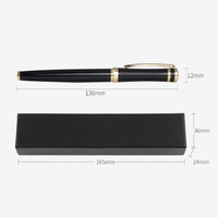 Logo personnalisé gravé ensemble de stylos promotionnels stylo à bille bleu stylo à bille noir de luxe avec boîte