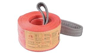 Zhizhenポリエステルウェビングリフティングスリングフラット2 Ply折りたたみソフトアイウィービング証明書2トンウェビングスリングベルト - Product Image 3