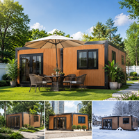 Maison conteneur préfabriquée pliable 10ft 20ft 40ft, maisonnette modulaire portable à deux étages, empilable, en kit, construction rapide