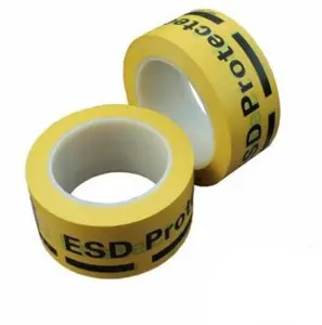 ESD 경고 테이프/50mm * 25m 정전기 방지 PVC ESD 테이프 ESD 보호 지역/청정실 과민한 지역을 가진 PE 장벽 테이프