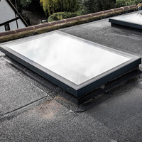Fenêtre de toit moderne à cadre en aluminium, double vitrage trempé, lamellé-collé, pour jardin, avec persienne, sécurité intelligente et automatique