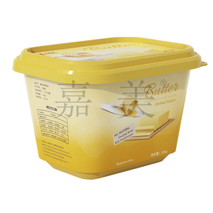 Vente en gros écologique durable avec logo personnalisé imprimé 250g 500g emballage rectangle IML contenant à beurre jetable en plastique pp - Product Image 2