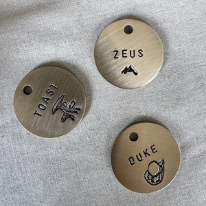 Bán Buôn Cao Cấp 2Mm Rắn Brass Pet <span class=keywords><strong>Tag</strong></span> Dày Brass Trống Không Thường Xuyên <span class=keywords><strong>Dog</strong></span> Thẻ Cho Khắc - Product Image 5