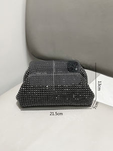 Borsa da sera di design di lusso per <span class=keywords><strong>donna</strong></span> strass <span class=keywords><strong>pochette</strong></span> con manico a spalla e borsa per banchetti - Product Image 2