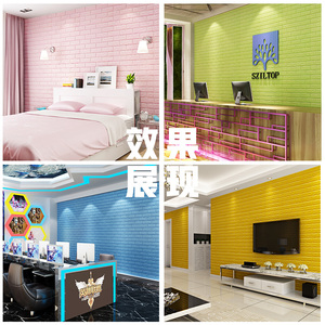 3D tấm Tường vỏ và dính Faux bọt gạch hình nền Faux tấm dính tường bao gồm Sticker trang trí gạch không thấm nước - Product Image 6