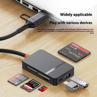 Lector de tarjetas expansor OTG multifunción USB3.0/tipo C, nuevo lector de tarjetas SD/TF/CF/MS para ordenadores portátiles, dispositivos móviles