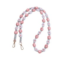 Correa de Muñeca para Teléfono Celular con Cadena Larga y Anillo de Moda 2025, Clip Universal con Diseño de Flor de Margarita, Cordón Tejido para Teléfono Móvil