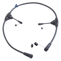 Faisceau de câbles étanche éclairage personnalisé IP65 3 voies T séparateur moulé 2 broches 3 broches 4 broches câble étanche prise mâle femelle