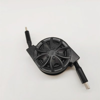 Câble de charge rapide rétractable Type C vers Type C 1M portable pour téléphone portable, ordinateur et imprimante avec conducteur en cuivre pur