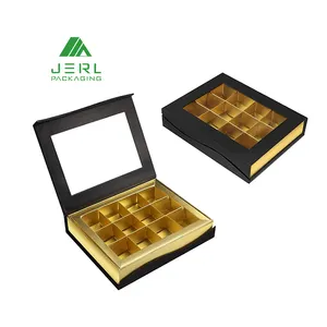 chocolate gift box set package box mini chocolate packaging boxes with dividers and window
