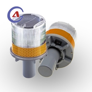 ไฟสัญญาณเตือนแบบโซลาร์เซลล์ LED สีเหลืองอำพัน ไฟแฟลชแบบสโตรบ ใช้สำหรับไฟสัญญาณกรวยจราจร - Product Image 5