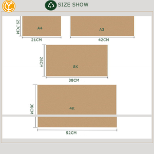 Giá đặc biệt nhà máy bán buôn 150Gsm 160GSM 190gsm 200gsm tái chế Nâu Giấy Thủ Công bột gỗ nguyên chất A3 A4 4k giấy kraft - Product Image 4