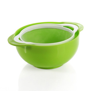 Ensemble de 2 cuvettes en <span class=keywords><strong>plastique</strong></span> multifonctionnelles pour la cuisine domestique Panier à riz pour le lavage des légumes Panier à farine à mailles fines Panier d'égouttage - Product Image 4