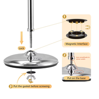 Miroir de maquillage LED intelligent avec éclairage, miroir de vanité compact et portable pour table, miroir rond miniature avec logo personnalisé