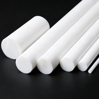 Barre ronde en PTFE, pure, extrudée, à faible friction, isolante électrique, en polytétrafluoroéthylène vierge, en stock