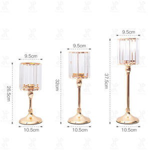 承诺欧式创意水晶婚礼装饰品，家居软饰婚礼烛台，三件套批发 - Product Image 3