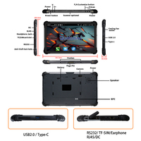 Tablet Robusta OEM de 13 Pulgadas, Android 13, Qualcomm QCM4490, Tablet Industrial 5G, Batería de 16000 mAh para Uso Médico y Sanitario