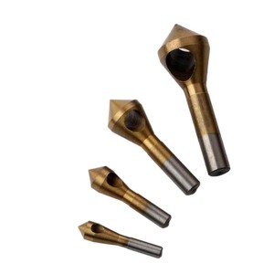 4pc Angled Hole Chamfering Tool Set 2-5 5-10 10-15 15-20 High-speed Steel Round Shank For Steel Deburring - Product Image 3