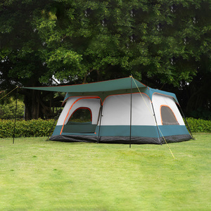 Tente de <span class=keywords><strong>camping</strong></span> en plein air en tissu Oxford imperméable 2 pièces de luxe Offres Spéciales pour les <span class=keywords><strong>vacances</strong></span> en famille - Product Image 4