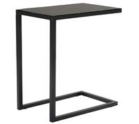 Table d'appoint en métal noir au design élégant, plateau rond, table de canapé pour salon