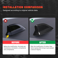 Antenne de type aileron de requin en fibre de carbone pour Toyota Yaris GR 2020-2024, accessoires de voiture en fibre de carbone, décoration extérieure